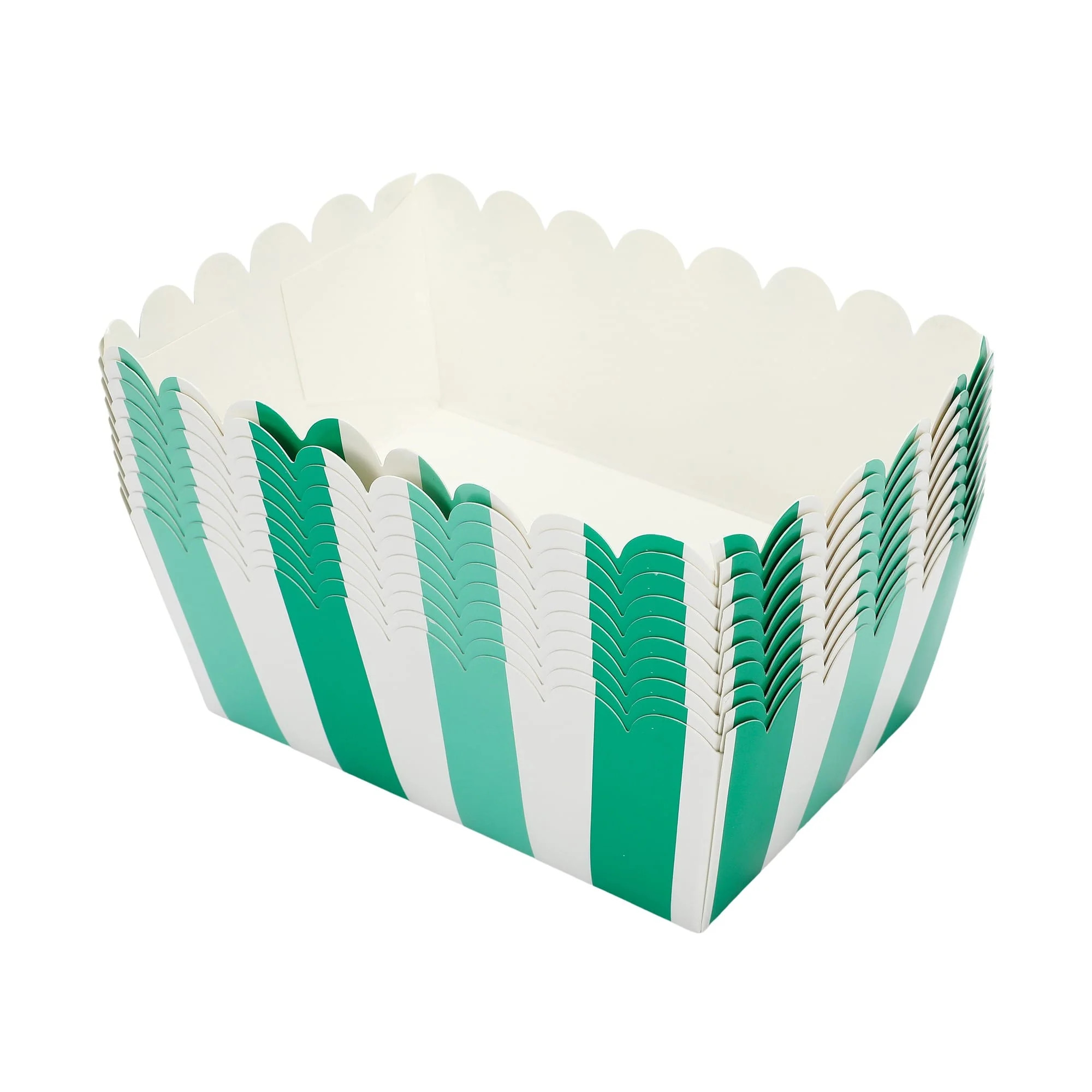 Game Day Green & White Snack Trays (10 Pack) | Packed Party
