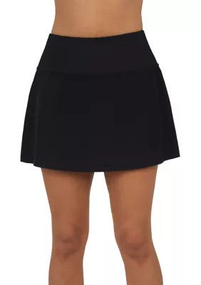 Yogalicious Women's Lightstreme Speed Trap Skort with Zipper Pocket, Black, X-Large | Belk