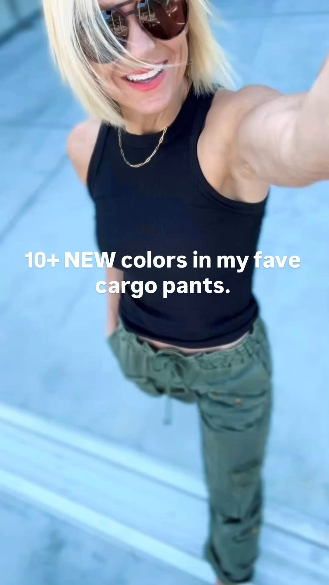 Easy, casual spring outfit idea. 
10+ new colors in these most-loved cargo pants. 

#LTKootd #LTKdayinmylife #LTKOver40