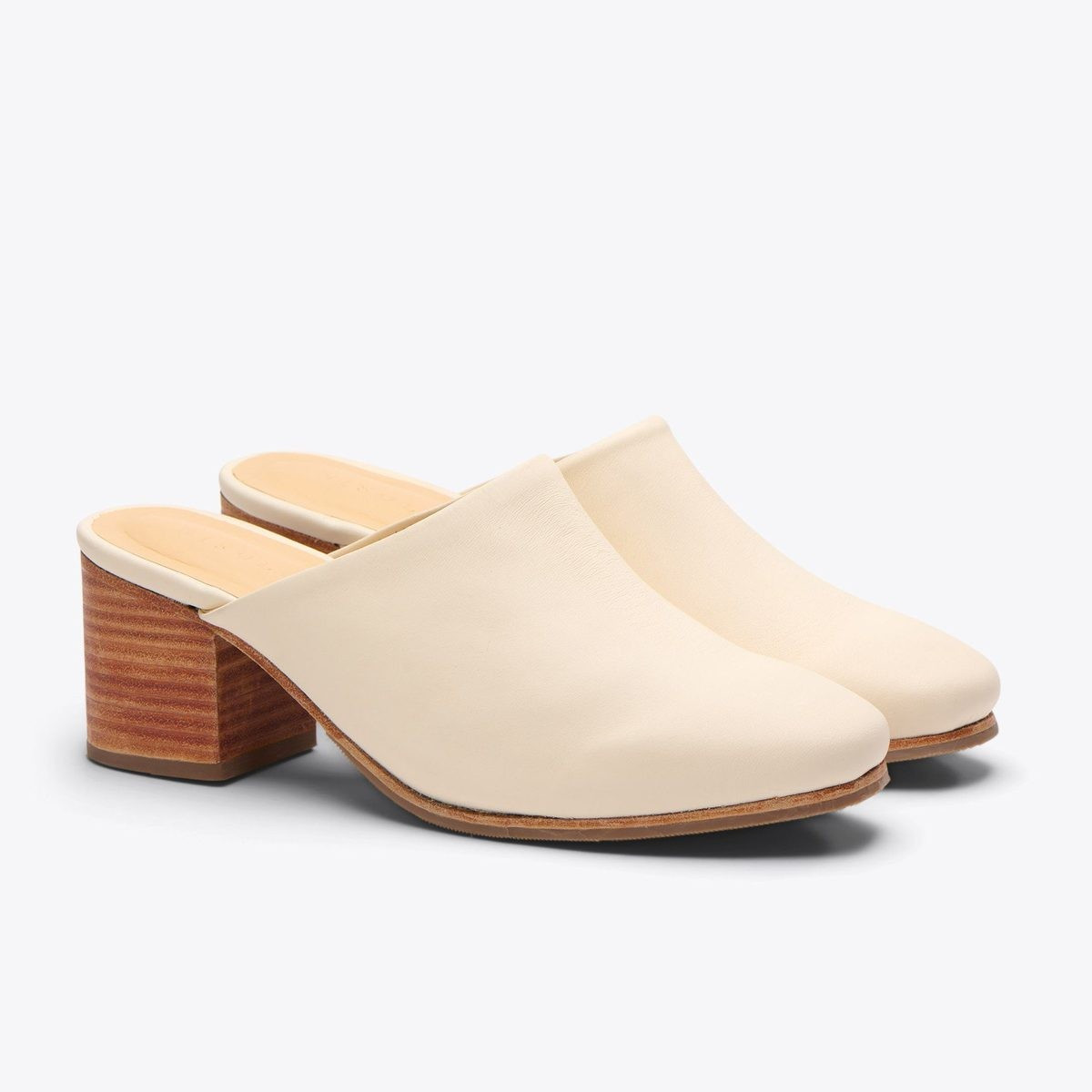 All-Day Heeled Mule Bone | Nisolo