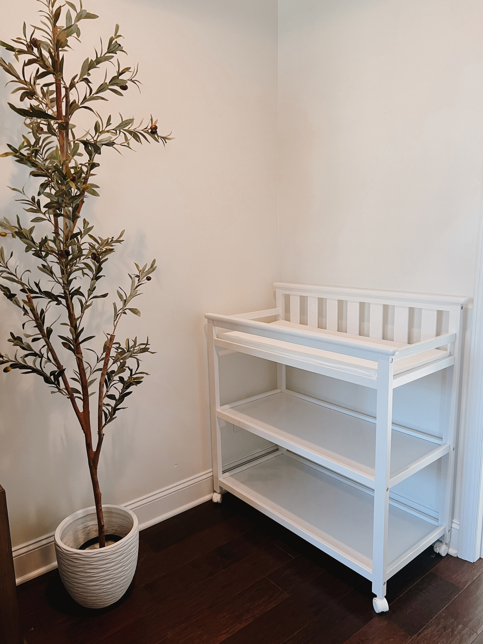Baby changing table on wheels for our bedroom/downstairs that will make those nighttime changes easier! Especially having the nursery all the way upstairs! 

Newborn must haves | baby essentials | changing pad | olive tree | home decor 

#LTKhome #LTKbaby #LTKfamily