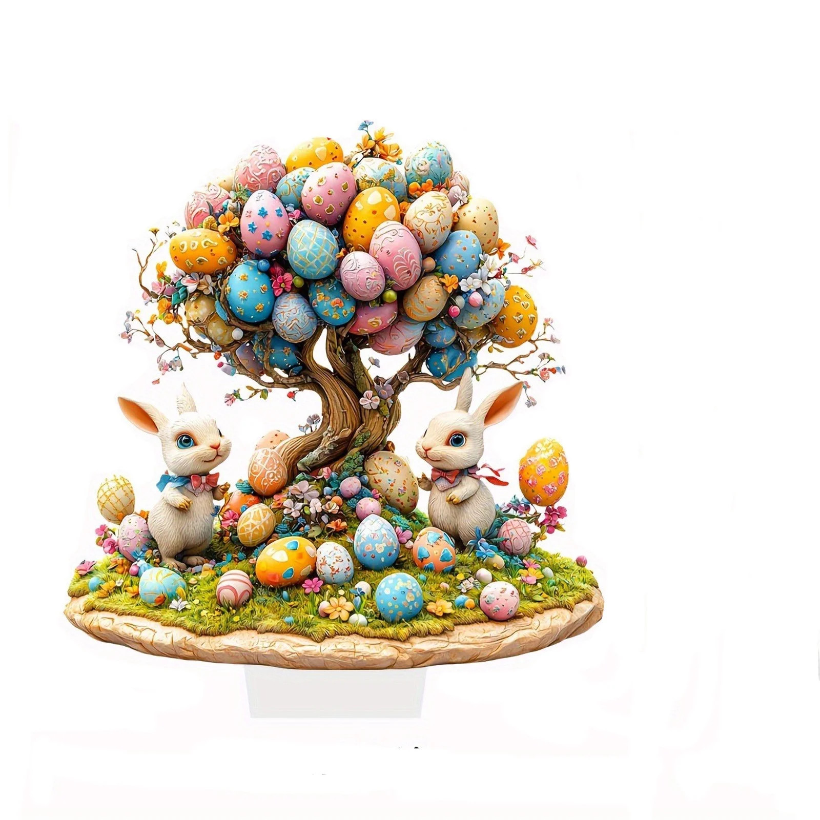 Easter Decorations for the Home Farmhouse Colorful Bunny with Egg Easter Table Decor Happy Spring... | Walmart (US)