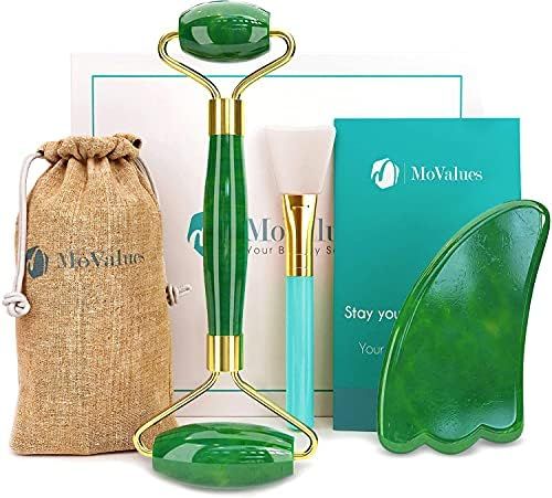 Original Jade Roller & Gua Sha Facial Tools, Real Jade Roller for Face - Face Roller, Natural Ski... | Amazon (US)