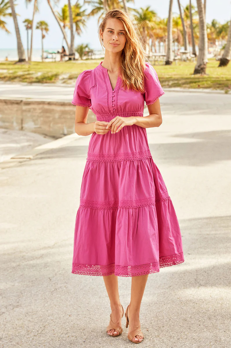 Sienna Dress | Bright Pink | Aspiga