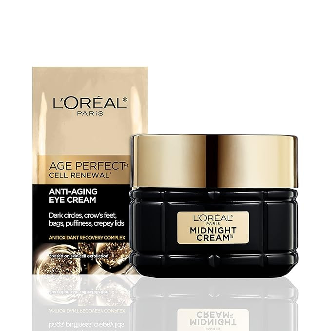 L'Oreal Paris Age Perfect Cell Renewal Midnight Night Cream, Anti-Aging & Moisturizing, Patented ... | Amazon (US)