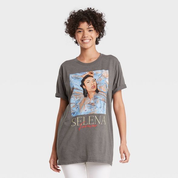 Women's Selena Forever Short Sleeve Graphic T-Shirt - Dark Gray | Target