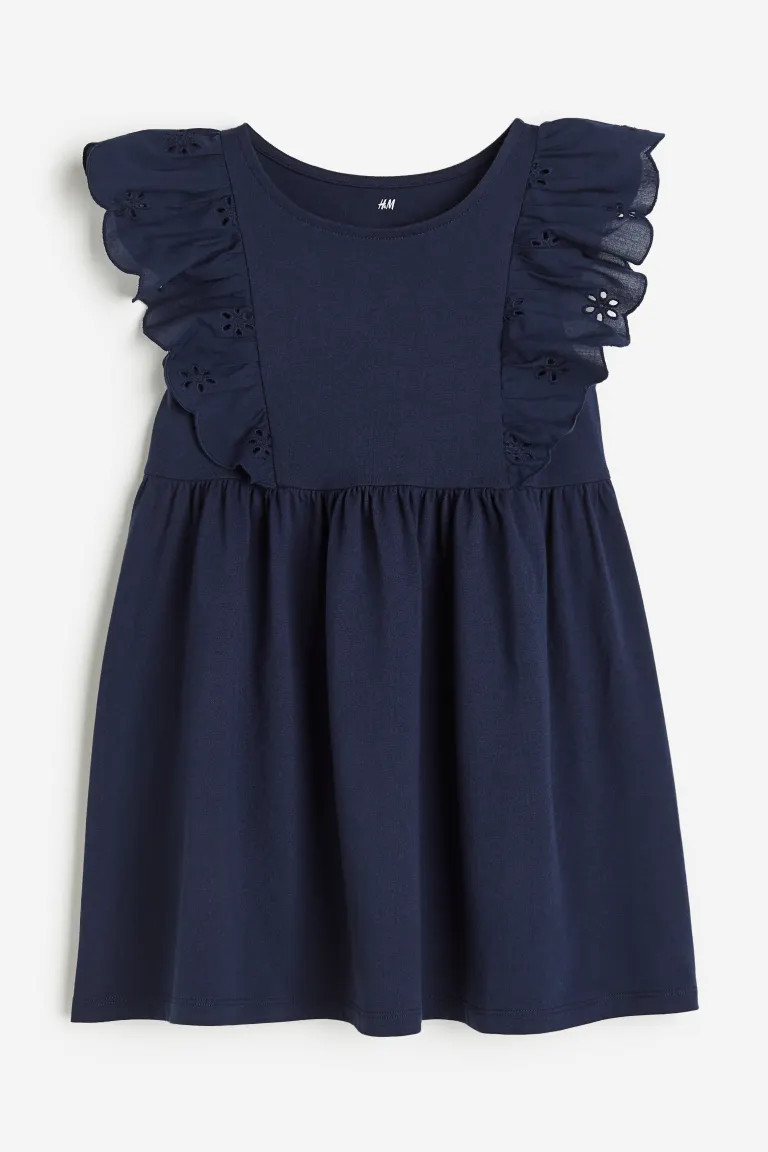 Flounce-trimmed Jersey Dress | H&M (US + CA)