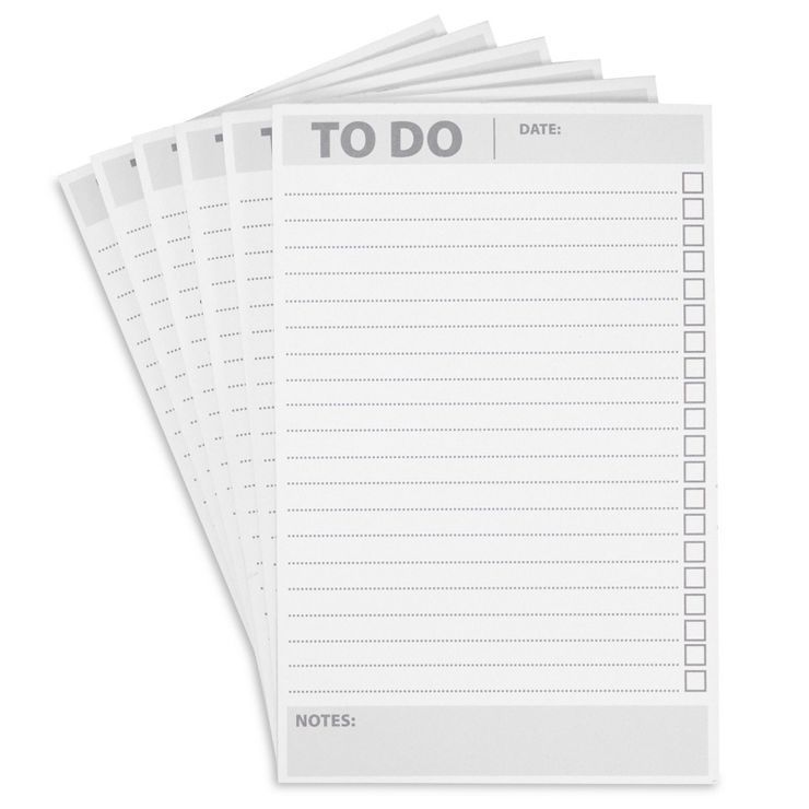 Paper Junkie 6 Pack To Do List Notepads with 60 Sheets Each, Lined Checklist Planner with Check B... | Target