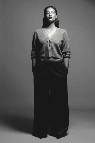 Rhinestone-bow Cardigan | H&M (US + CA)