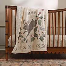 Bramble 100% Organic Cotton Baby Crib Quilt by Sharland England | Crate & Kids | Crate & Barrel