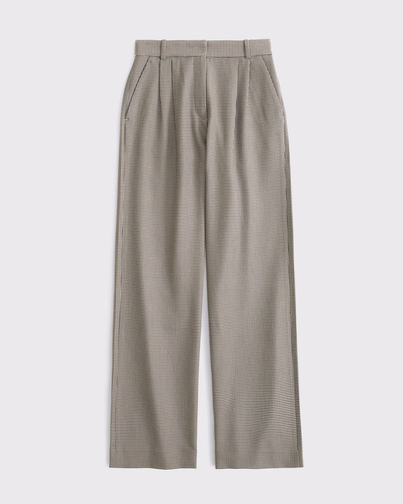 Women's Curve Love A&F Sloane Tailored Wide Leg Pant | Women's Bottoms | Abercrombie.com | Abercrombie & Fitch (UK)