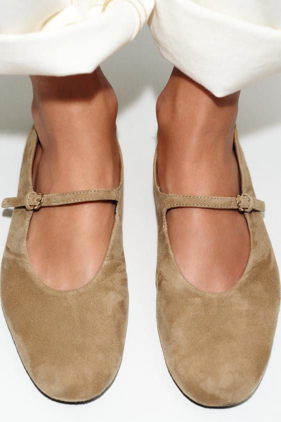 SUEDE BALLERINAS | Zara US