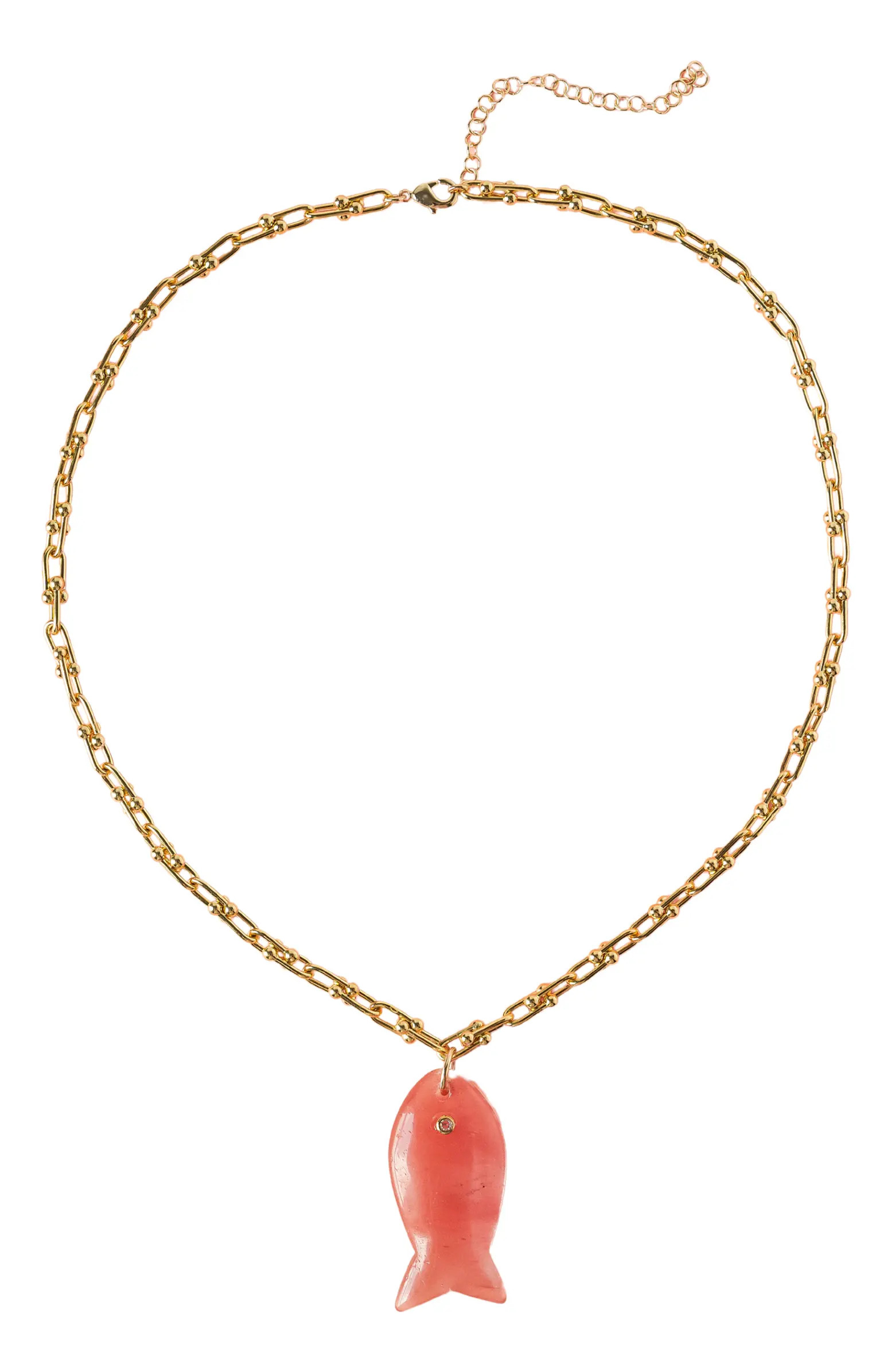 MacRae & Co. Stone Fish Pendant Necklace | Nordstrom | Nordstrom