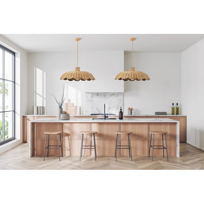 Zent - Light Natural Dome Pendant | Wayfair North America