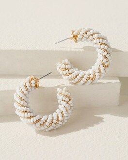 Summer White Hoop Earrings | Chico's