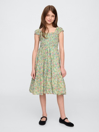 Kids Cap-Sleeve Midi Dress | Gap (US)