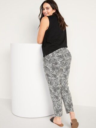 High-Waisted Printed Linen-Blend Pants for Women | Old Navy (US)