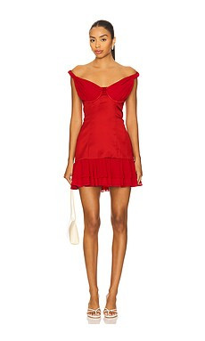 MAJORELLE Tia Mini Dress in Cherry Red from Revolve.com | Revolve Clothing (Global)