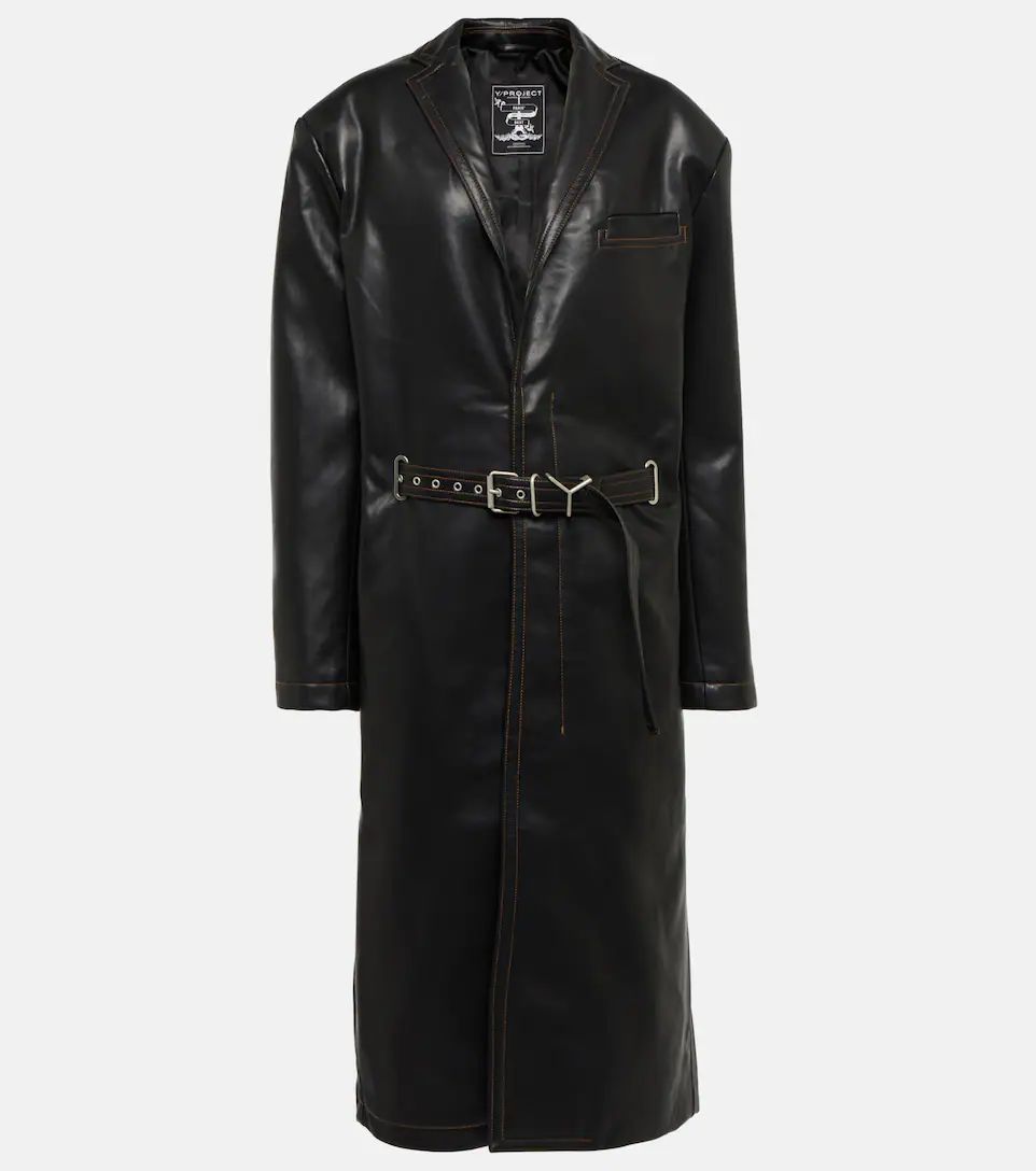 Belted faux leather coat | Mytheresa (US/CA)