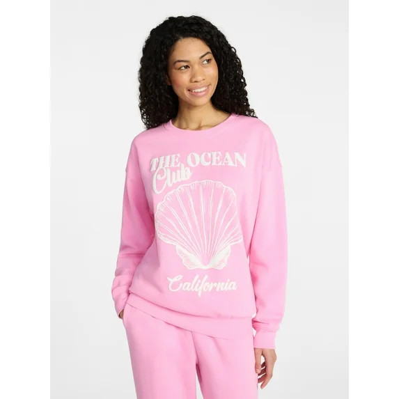 No Boundaries Graphic Crewneck Sweatshirt, Women's XXS-XXL | Walmart (US)