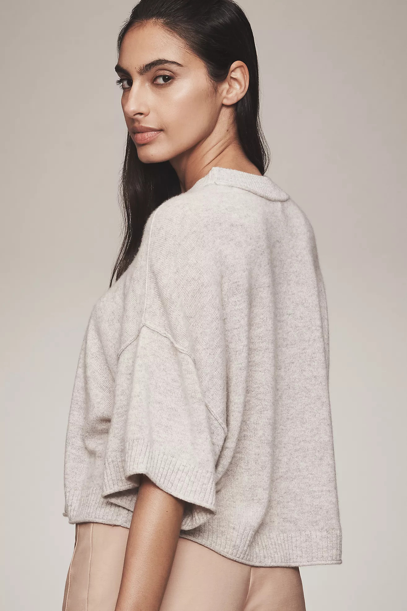 The Goldie Crew-Neck Cashmere Sweater | Anthropologie (US)
