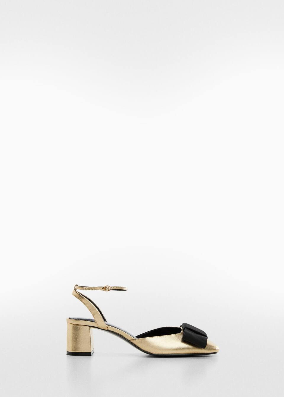 Chaussures métallisées nœud -  Femme | Mango France | MANGO (FR)