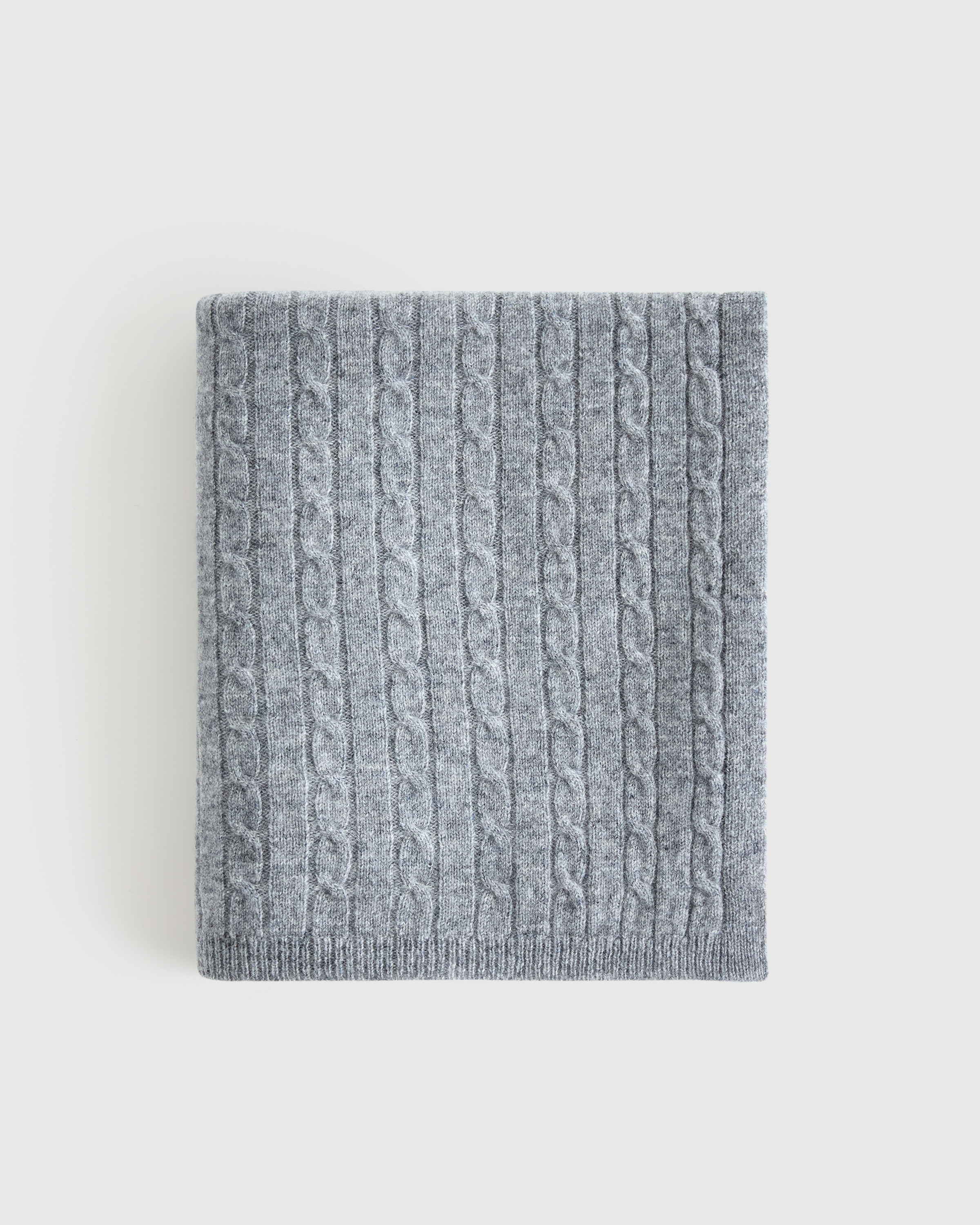 Mongolian Cashmere Cable Knit Baby Blanket | Quince