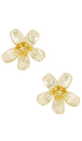 SHASHI Tina Drop Earring in Metallic Gold. | Revolve Clothing (Global)