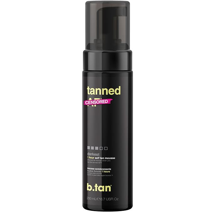 b.tan Dark Self Tanner | Get Tanned - Fast, 1 Hour Sunless Tanner Mousse, No Fake Tan Smell, No A... | Amazon (US)