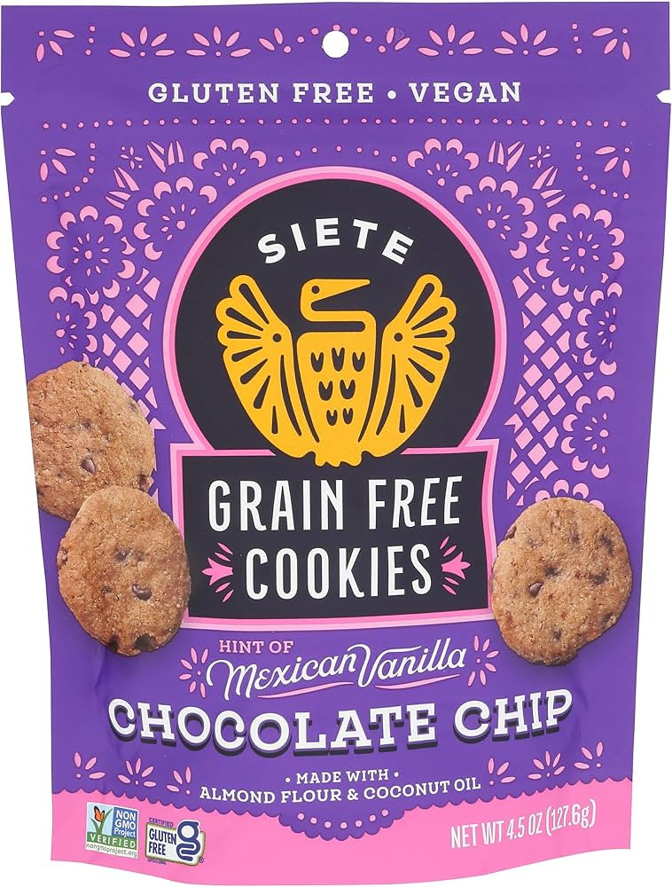 SIETE FAMILY FOODS Mexican Vanilla Chocolate Chip Cookies, 4.5 OZ | Amazon (US)
