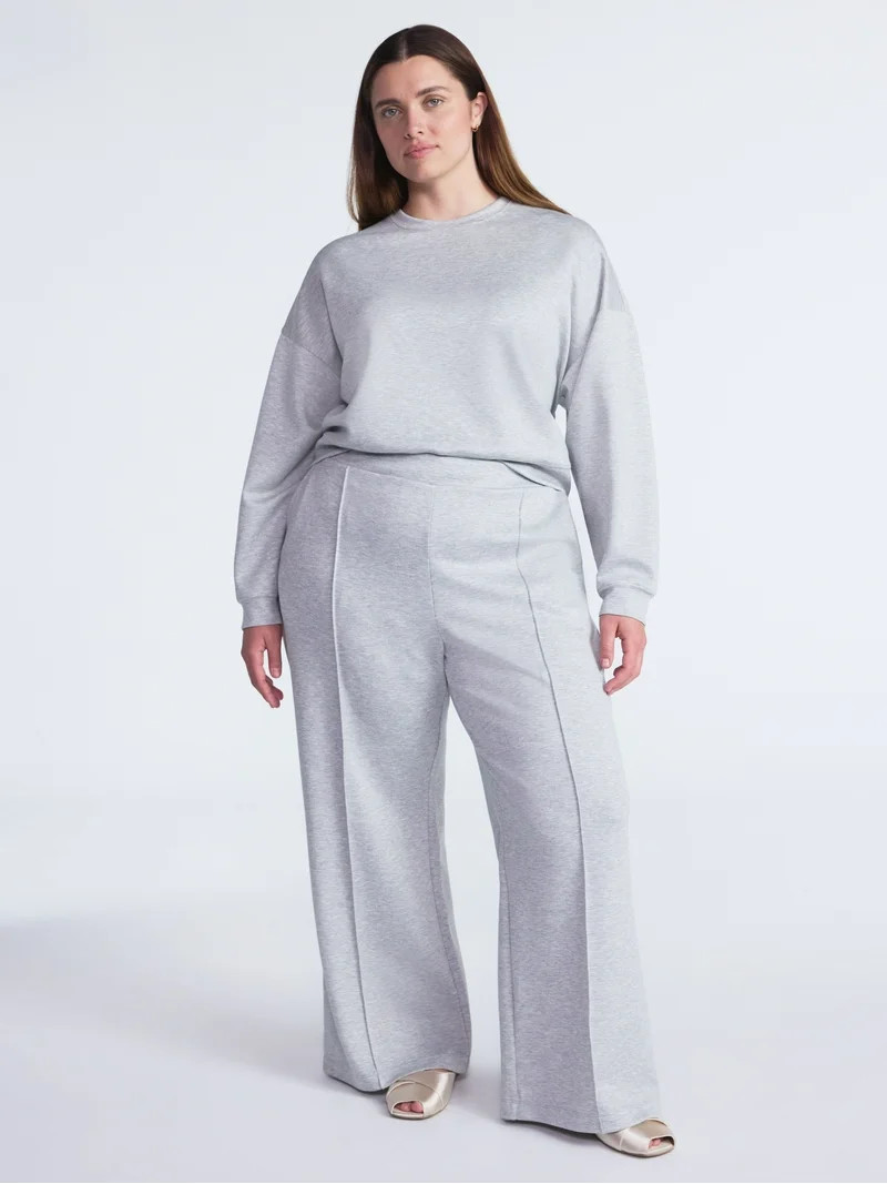 Scoop Women’s and Women’s Plus New Scubaknit Seamed Sweatpants, Regular and Short Lengths, Si... | Walmart (US)