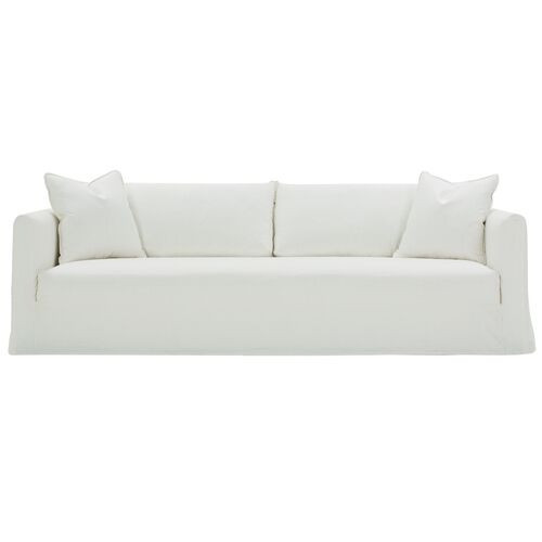 Wesley Slipcover Sofa | Couch, Settee - White - Comfortable, Durable | One Kings Lane