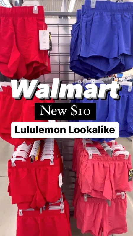 New $10 Lululemon lookalike shorts at Walmart! Super soft and come in 15 colors, built in underwear liner, pockets, moisture-wicking fabric and adjustable drawstring. Run true to size, I’m wearing a small in each. 

#LTKunder50 #LTKfit #LTKstyletip