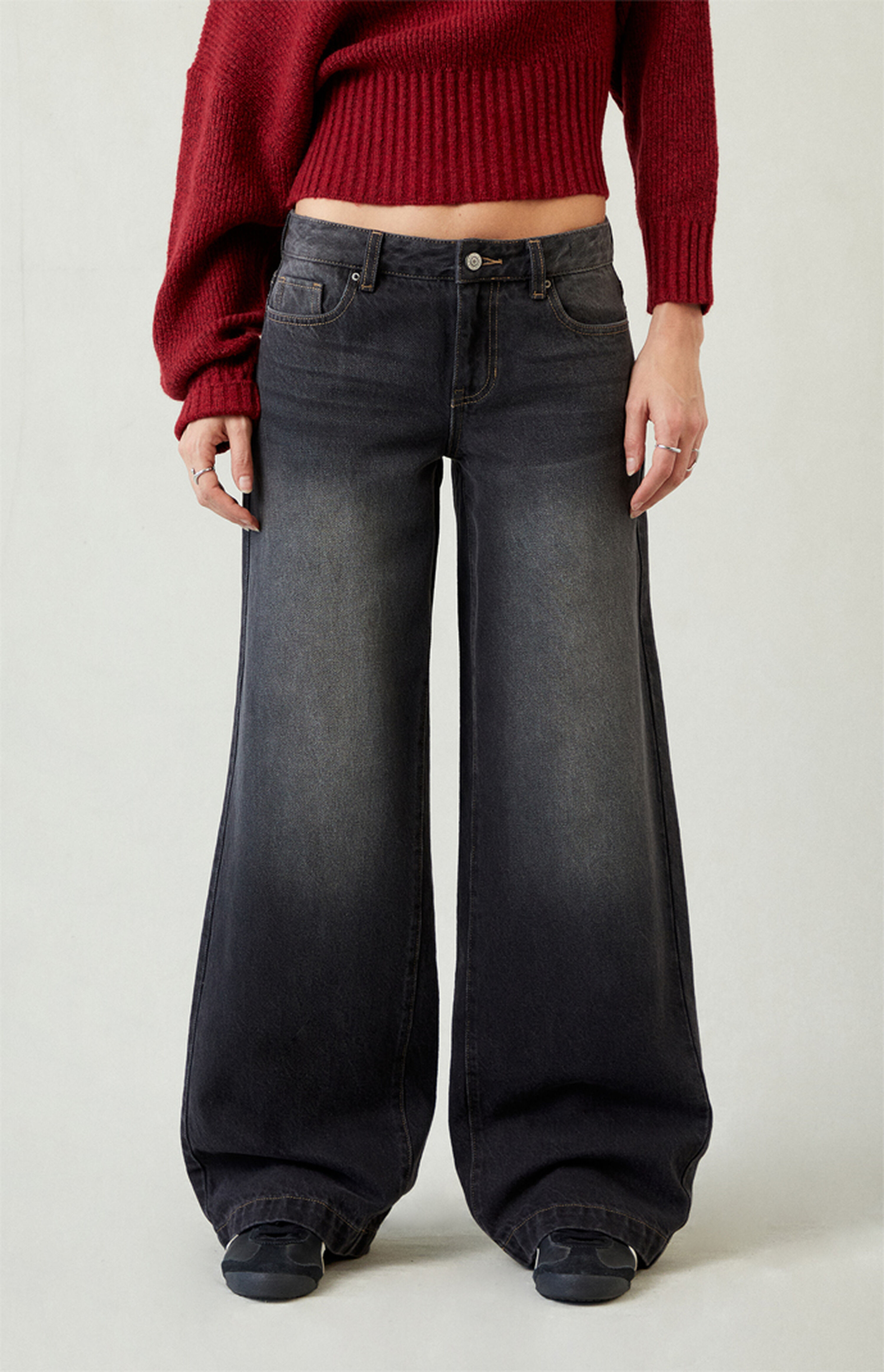 PacSun Casey Black Low Rise Baggy Jeans | PacSun