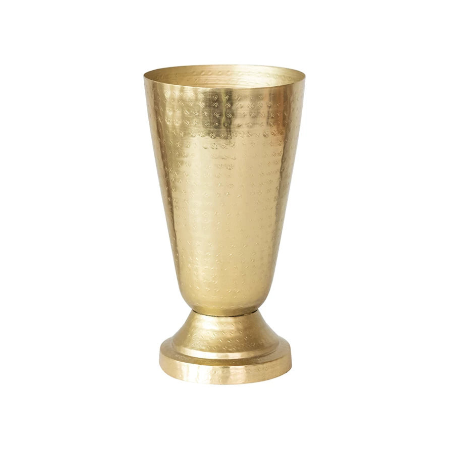 Gold Hammered Vase | Modern Locke