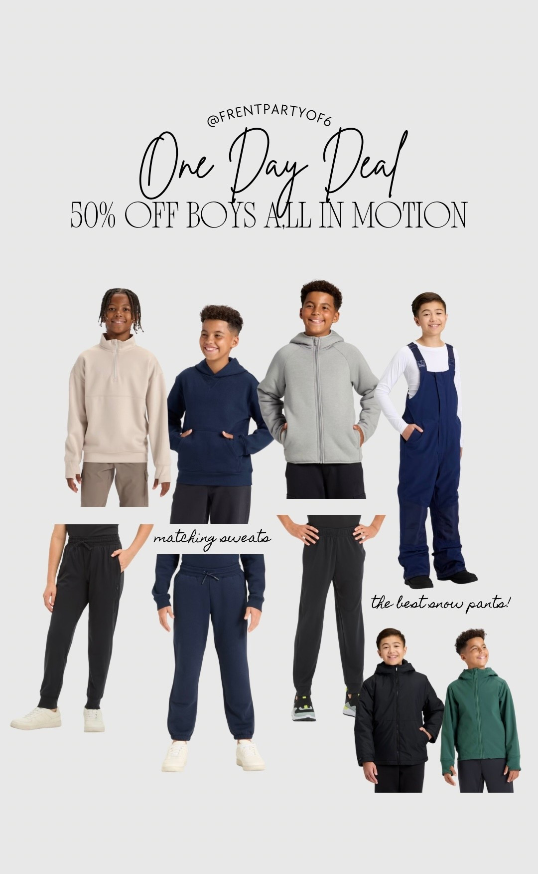 One day deal at Target! 50% off kids All in Motion. My boys love this line of clothes, the only snow pants we buy!

#LTKSaleAlert #LTKKids #LTKFindsUnder50