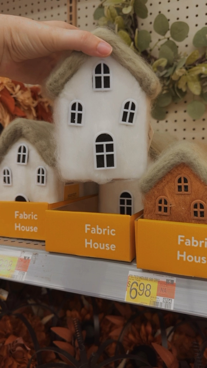 Walmart fall decor is so cute this year! These little fabric houses are so cozy for  fall mantle decor or on a bookshelf! 

#LTKFindsUnder50 #LTKSeasonal #LTKHome