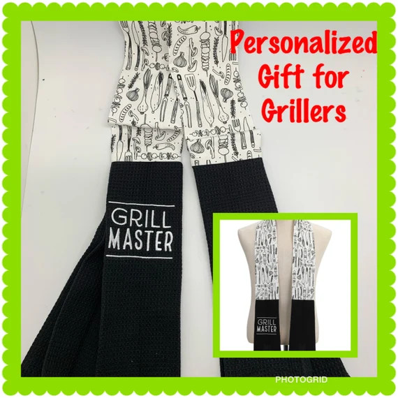 Personalized kitchen boa towel scarf, kitchen accessories, monogrammed gifts for foodies, housewa... | Etsy (US)