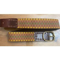 Vintage Belt, Vintage Canvas Belt Leather Tabs, Belt, Vintage, Hipster, Canvas Belt, Woven Belt, Leather | Etsy (US)