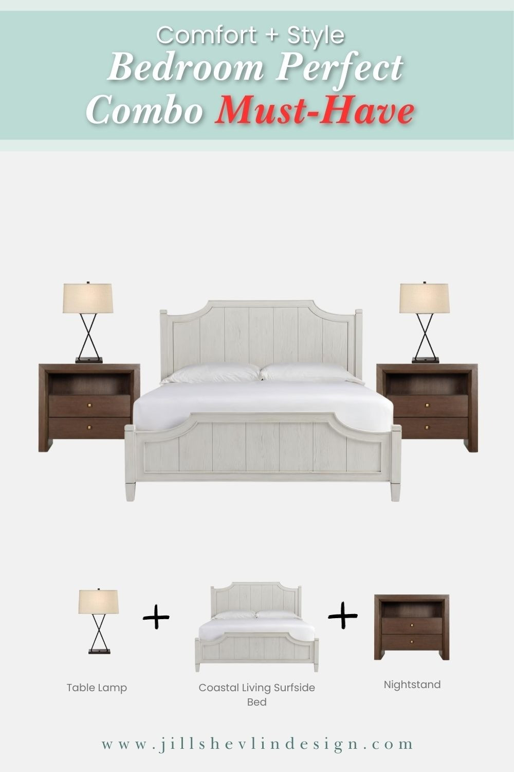 Comfort + Style: Bedroom Perfect Must-Have 🛏️✨This cozy-chic setup brings together the essentials: a coastal bed, nightstand, and table lamp — styled to inspire and ready to shop.🛋️ Visualize the look, then tap to shop each piece – all linked via LTK🔗 Affiliate links included#BedroomInspo #CoastalStyle #NightstandGoals #LampLove #LTKHome #LTKFamily #LTKFinds #JillShevlinDesign

#LTKFamily #LTKStyleTip #LTKHome