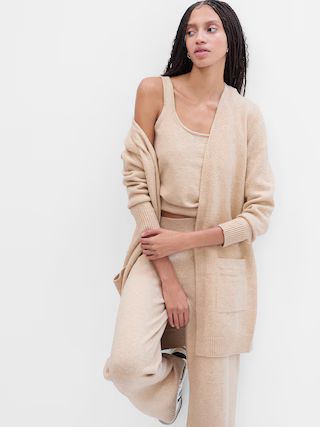 Cozy Long Open-Front Cardigan | Gap Factory