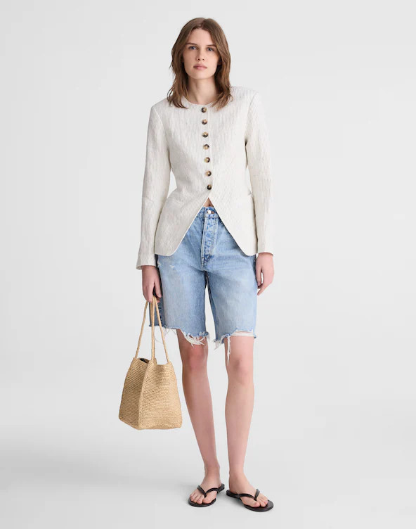 The Nolita Cutaway Blazer in 100% Linen | Madewell