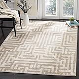 Safavieh Amsterdam Collection AMS106A Modern Abstract Ivory and Mauve Area Rug (5'1" x 7'6") | Amazon (US)