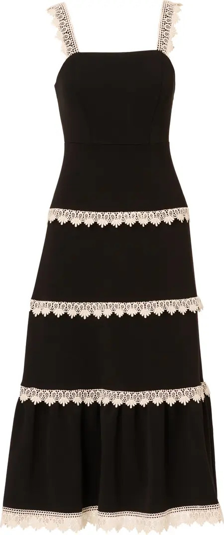 Lace Trim Midi Sundress | Nordstrom