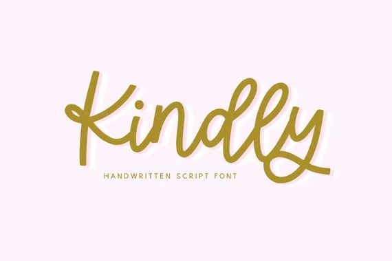 Kindly Font  Handwritten Script Font Cricut Fonts | Etsy | Etsy (US)