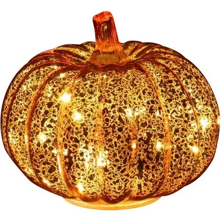 DiiKoo Mercury Glass Pumpkin Light with Timer for Halloween Pumpkin Decorations Fall and Thanksgivin | Walmart (US)