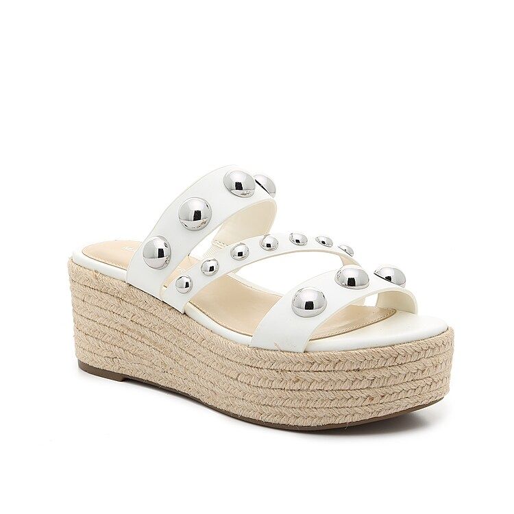 Marc Fisher Jalyn Espadrille Wedge Sandal - Women's - White - Size 10 - Espadrille Platform Wedge | DSW