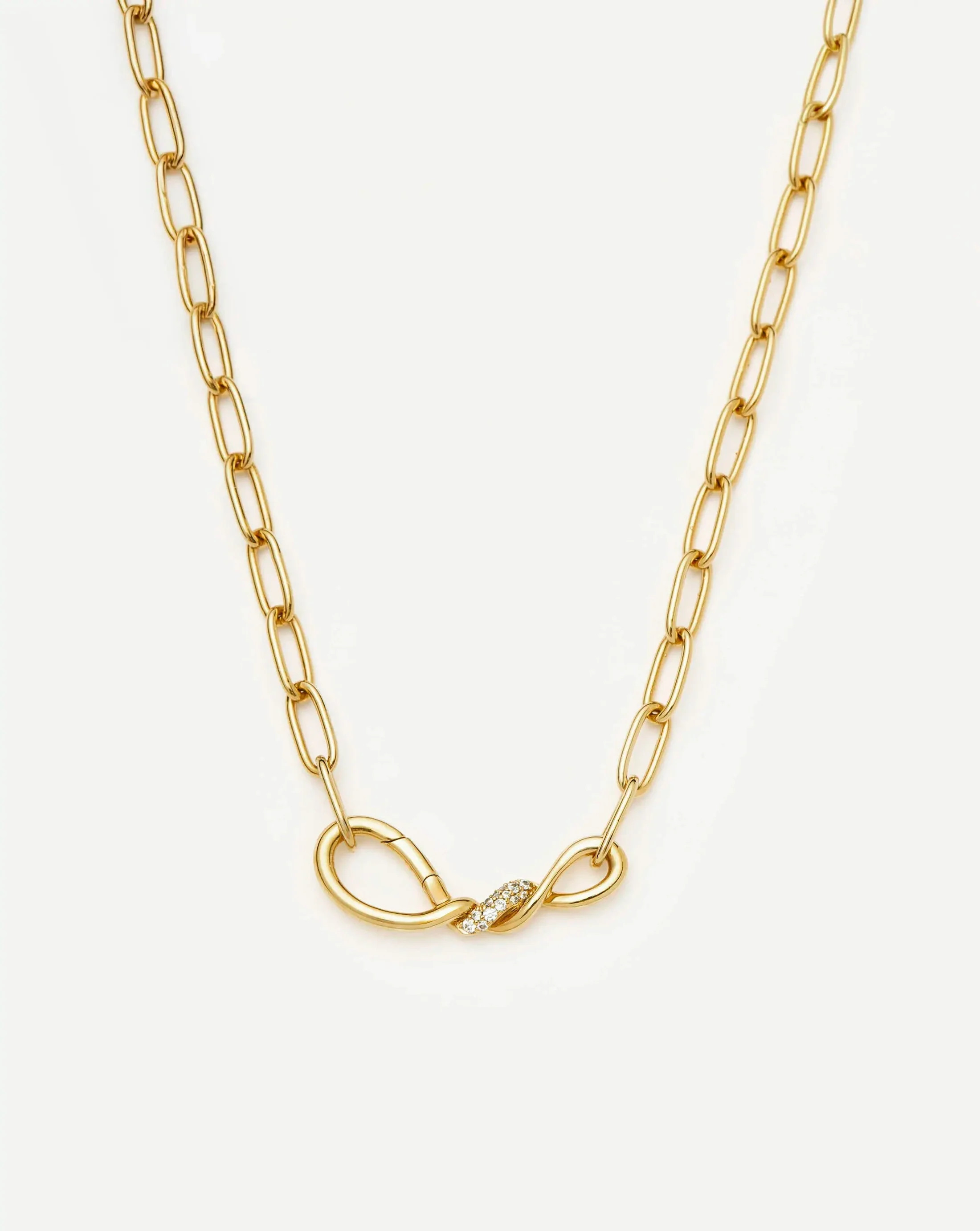 Molten Snow Gold Paperclip Chain Necklace | Missoma UK | Missoma UK