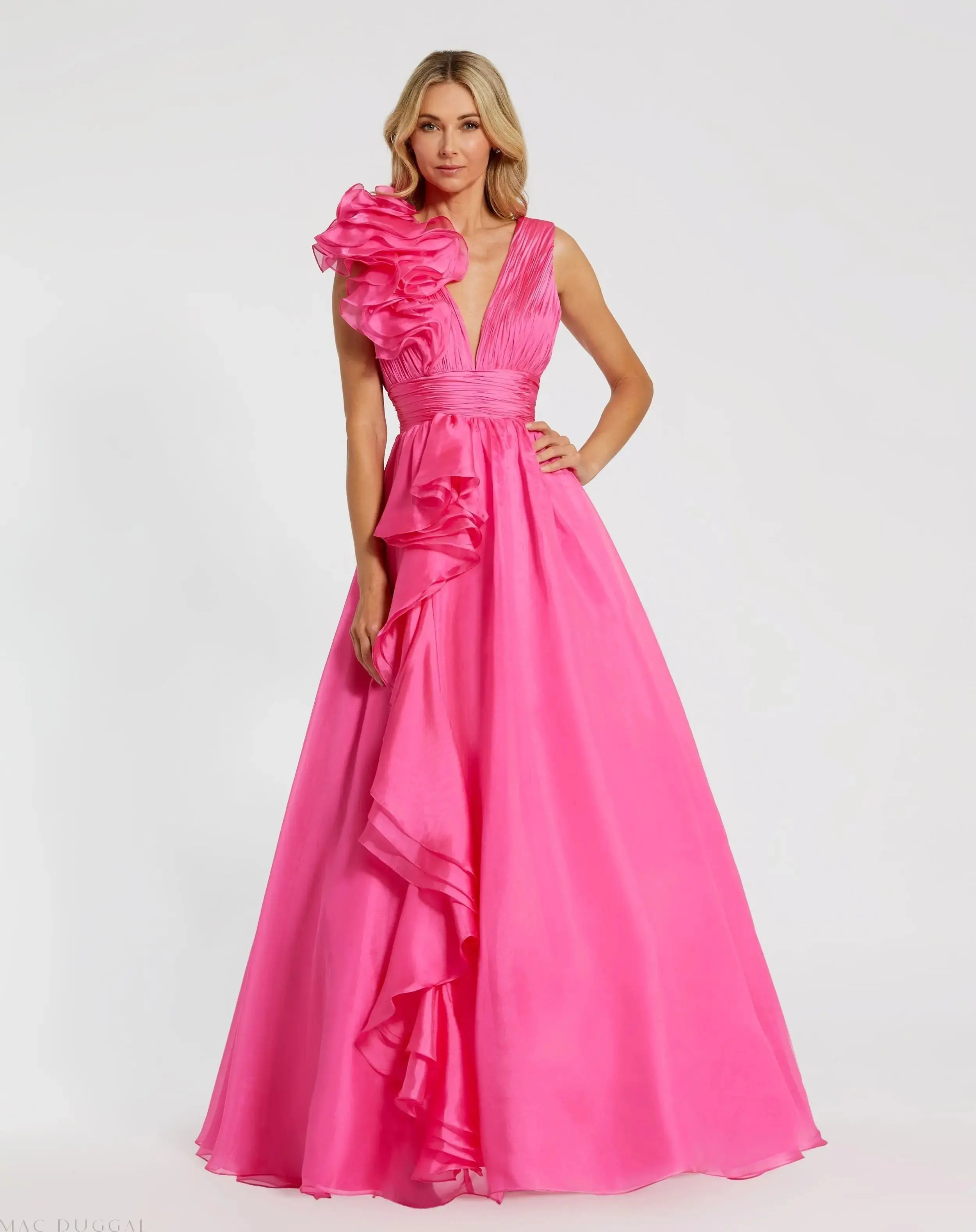 Ruffle Detailed Evening Dress | Mac Duggal