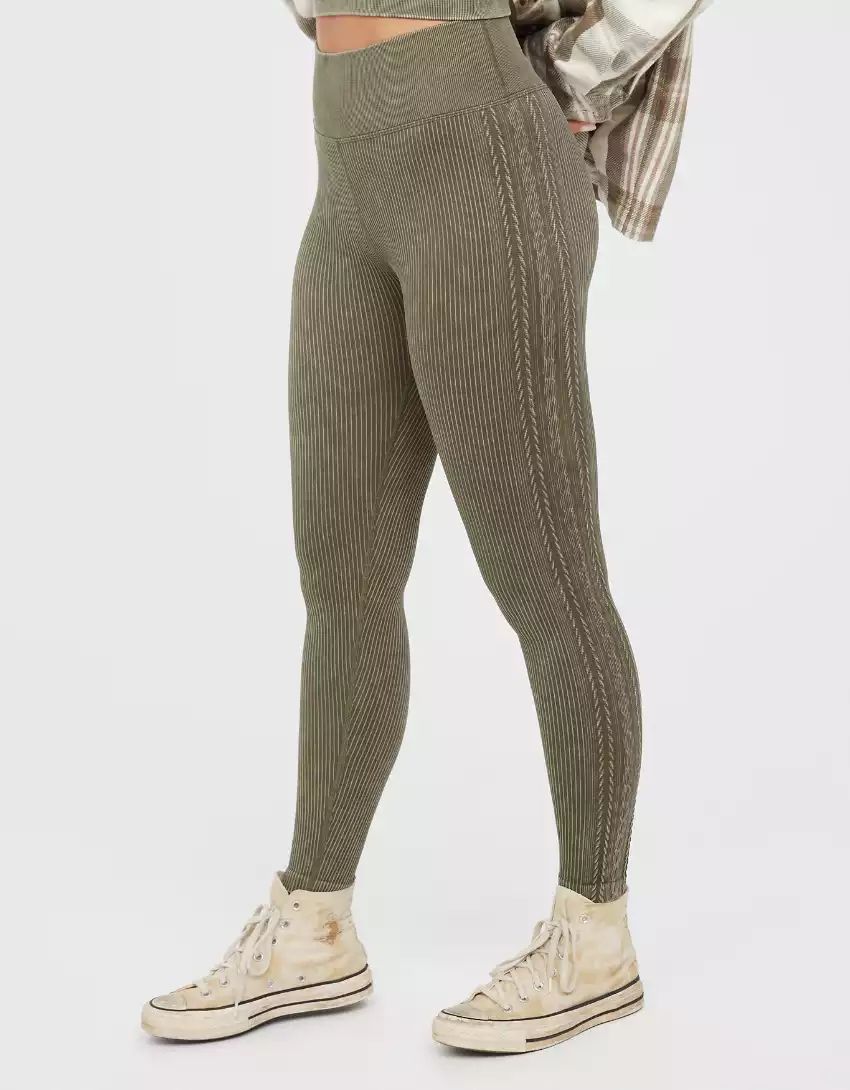 OFFLINE By Aerie Seamless Cable High Waisted Legging | Aerie